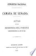 Diario de sesiones de la camara de Senadores