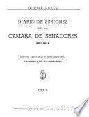 Diario de sesiones de la Cámara de Senadores