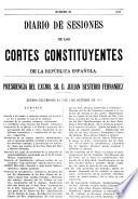 Diario de sesiones de las Cortes Constituyantes de la República Española