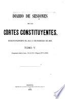 Diario de sesiones de las Córtes constituyentes