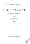 Diario ferrarese dall' anno 1476 sino al 1504