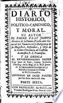 Diario historico, politico-canonico y moral