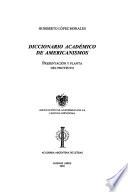 Diccionario académico de americanismos