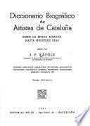 Diccionario biográfico de artistas de Cataluña desde la época romana hasta nuestros días