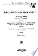 Diccionario botánico latino-guaraní y guaraní-latino