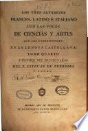 Diccionario castellano con las voces de ciencias y artes y sus correspondientes en las tres lenguas francesa, latina é italiana: Correspondencias