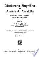 Diccionario de artistas de Cataluña, Valencia y Baleares
