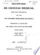 Diccionario de ciencias médicas por una sociedad de los más célebres profesores de Europa
