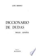 Diccionario de dudas inglés-español