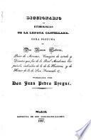 Diccionario de etimologias de la lengua castellana