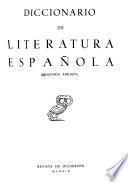 Diccionario de literatura española