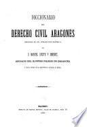 Diccionario del derecho civil aragonés
