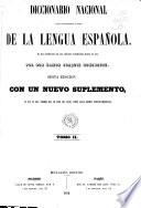 Diccionario nacional (...) de la lengua española