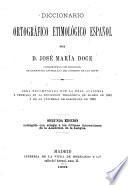 Diccionario ortográfico etimológic Español