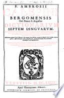 Dictionarium VII Linguarum