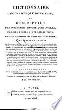 Dictionnaire géographique portatif