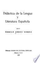 Didáctica de la lengua y literatura española