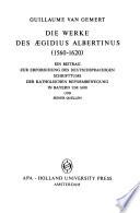 Die Werke des Ægidius Albertinus (1560-1620)