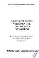 Dimensión social y humana del crecimiento económico