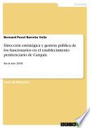 Dirección estratégica y gestión pública de los funcionarios en el establecimiento penitenciario de Carquín