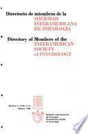Directorio de miembros de la Sociedad Interamericana de Psicología