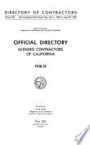 Directory of Contractors ...