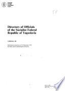 Directory of Officials of the Socialist Federal Republic of Yugoslavia