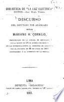 Discurso del ... Mariano H. Cornejo ...