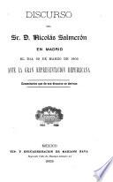 Discurso del Sr. D. Nicolás Salmerón en Madrid el dia 25 de marzo de 1903 ante la gran representación republicana