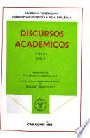 Discursos académicos: 1971-1978