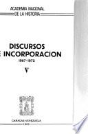 Discursos de incorporación: 1967-1973