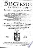Discursos panegiricos para diuersidad de misterios y santos