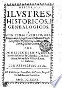DISCVRSOS ILVSTRES, HISTORICOS, I GENEALOGICOS