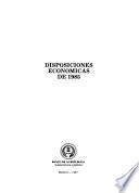 Disposiciones económicas