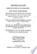 Dissertacion sobre el origen de la esclavitud de los Negros, publicada en 1811