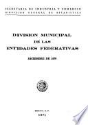 División municipal de las entidades federativas