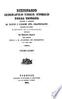 Dizionario geografico fisico storico della Toscana
