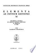 Documenta polonica ex Archivo Generali Hispaniae in Simancas