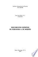 Documentos inéditos de Fernando A. de Meriño