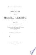 Documentos para la historia Argentina