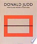 Donald Judd, Prints and Works in Editions