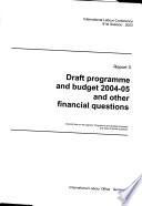 Draft programme and budget 2004-05 and other financial questions