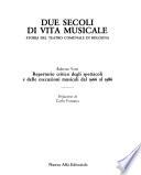 Due secoli di vita musicale