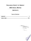 Ecological Society of America ... Annual Meeting Abstracts