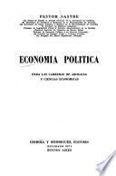 Economía política para las carreras de abogacía ciencias económicas
