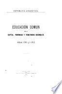 Educación común en la capital, provincias y territorios nacionales