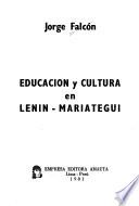 Educación y cultura en Lenin-Mariátegui