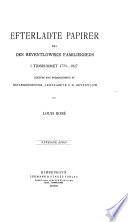Efterladte papirer fra den Reventlowske familiekreds i tidsrummet 1770-1827