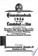 Einwohnerbuch der Stadt Landshut und der umliegenden Bezirksämter