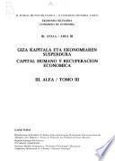 Ekonomia Biltzarra: Capital humano y recuperación económica